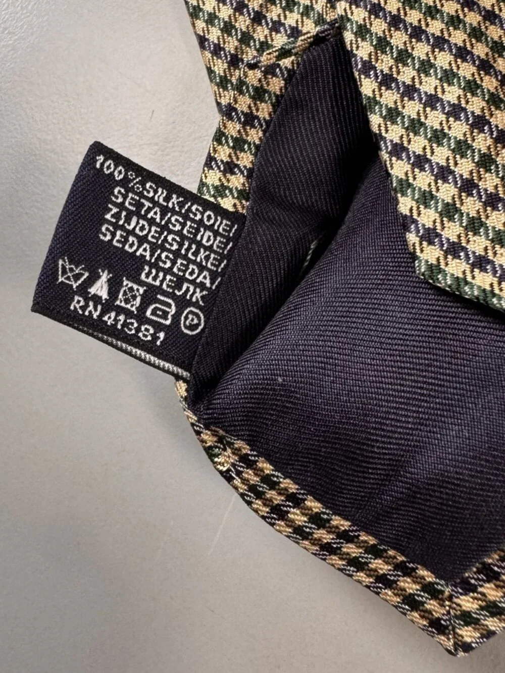 NWT Polo Ralph Lauren Blue Label Green Blue Shepherd Plaid Italy Silk Neck Tie